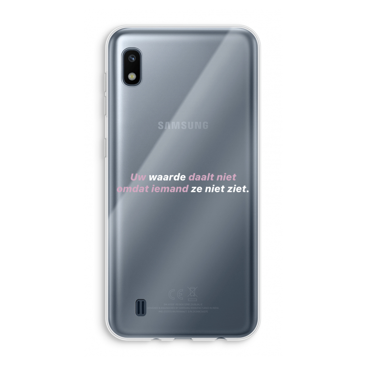 uw waarde daalt niet: Samsung Galaxy A10 Transparant Hoesje