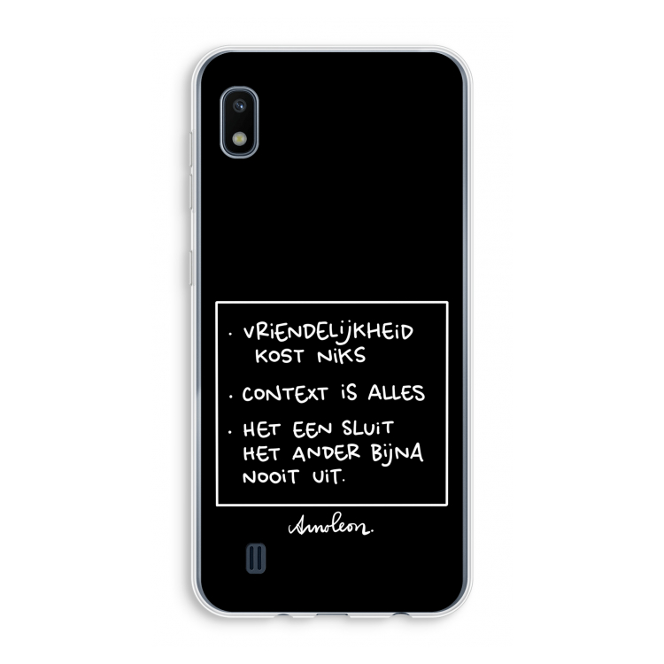 Mijn Motto's: Samsung Galaxy A10 Transparant Hoesje