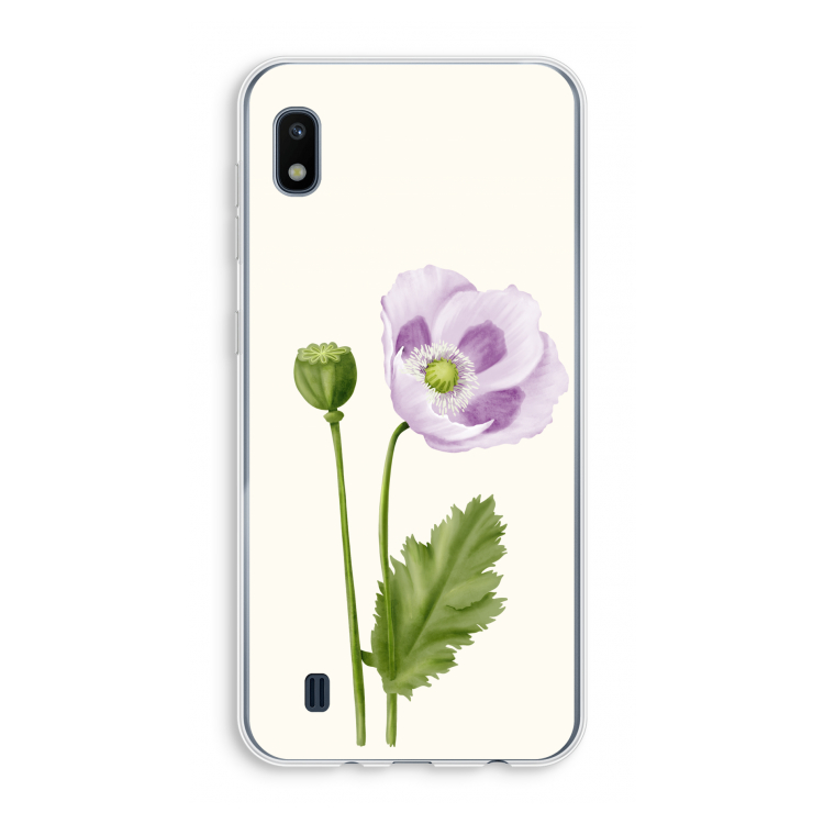 Purple poppy: Samsung Galaxy A10 Transparant Hoesje