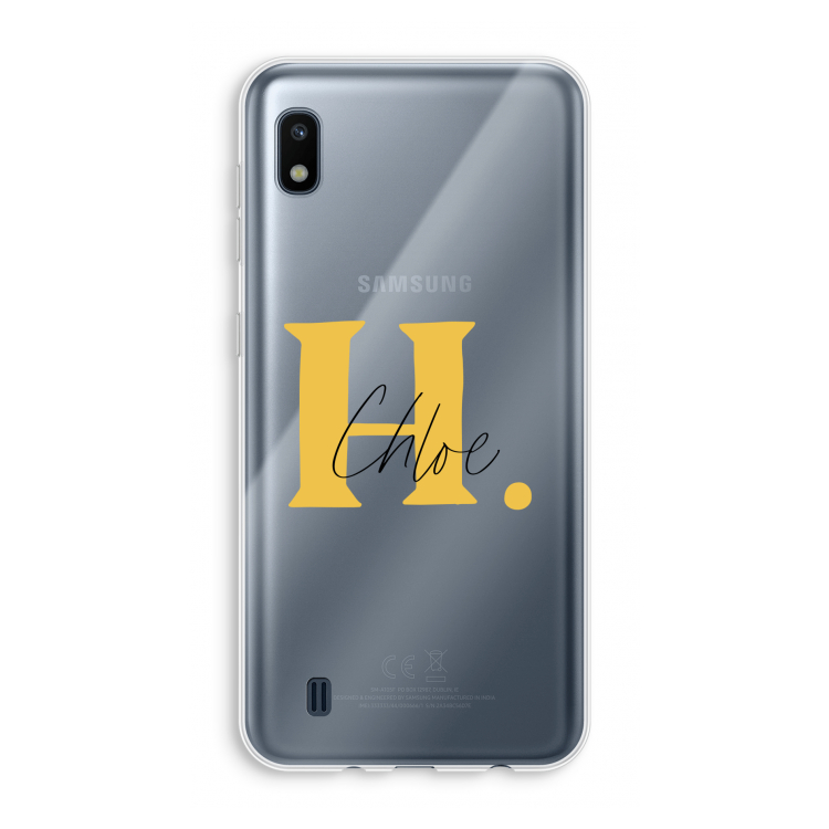 Amber Script: Samsung Galaxy A10 Transparant Hoesje
