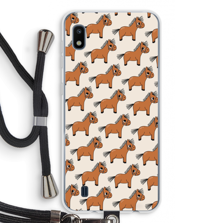 Pony: Samsung Galaxy A10 Transparant Hoesje met koord
