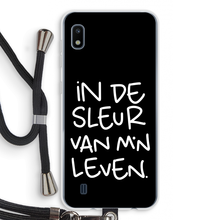 De Sleur: Samsung Galaxy A10 Transparant Hoesje met koord