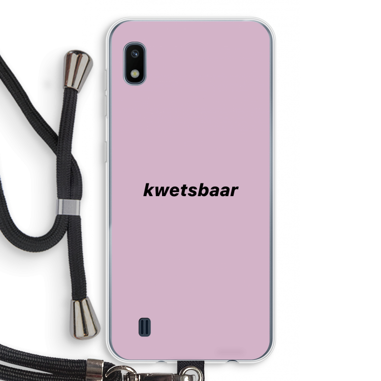 kwetsbaar: Samsung Galaxy A10 Transparant Hoesje met koord