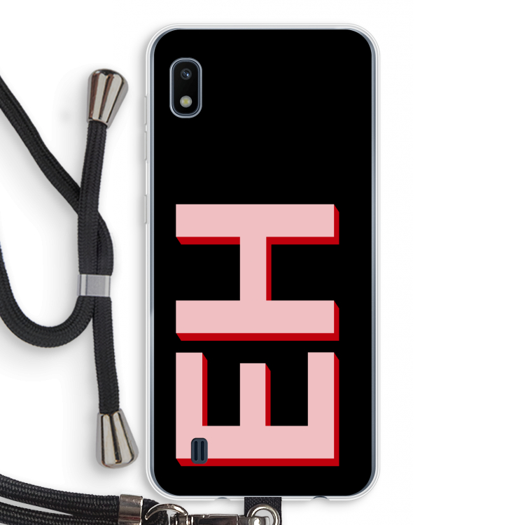 Monogram: Samsung Galaxy A10 Transparant Hoesje met koord