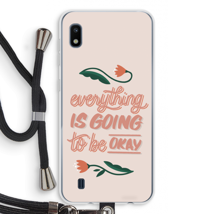 Optimistic flower girl: Samsung Galaxy A10 Transparant Hoesje met koord