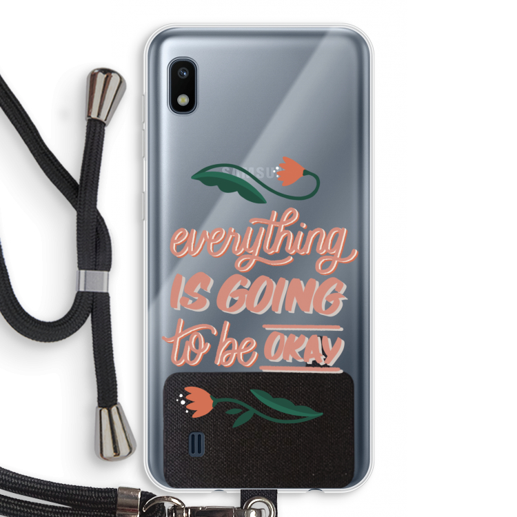 Optimistic flower girl: Samsung Galaxy A10 Transparant Hoesje met koord