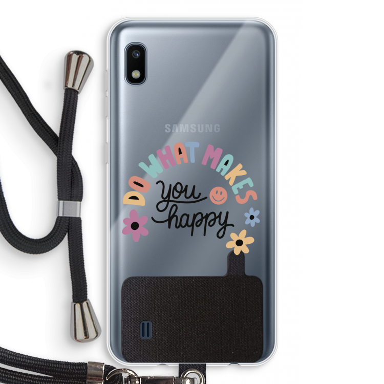 Happy days: Samsung Galaxy A10 Transparant Hoesje met koord