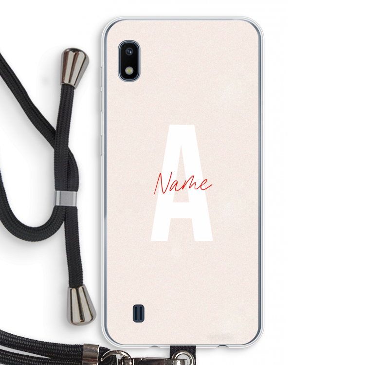 Strawberry Milkshake: Samsung Galaxy A10 Transparant Hoesje met koord