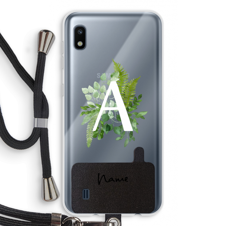 Green Brush: Samsung Galaxy A10 Transparant Hoesje met koord