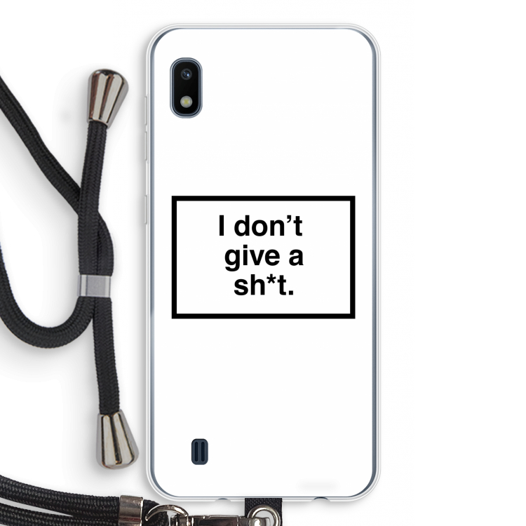 Don't give a shit: Samsung Galaxy A10 Transparant Hoesje met koord