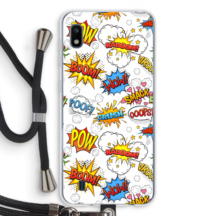 Pow Smack: Samsung Galaxy A10 Transparant Hoesje met koord