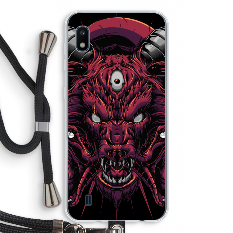 Hell Hound and Serpents: Samsung Galaxy A10 Transparant Hoesje met koord