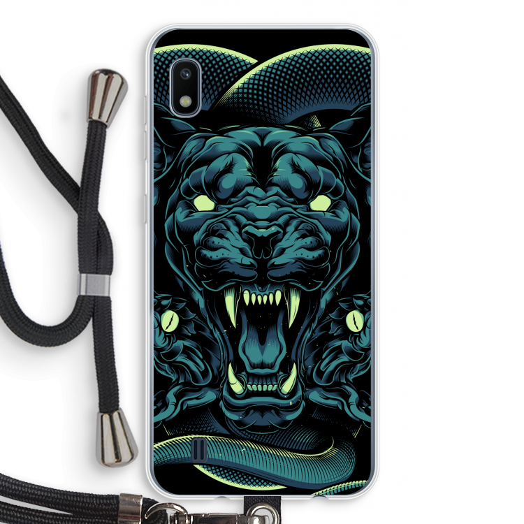 Cougar and Vipers: Samsung Galaxy A10 Transparant Hoesje met koord