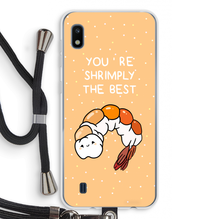 You're Shrimply The Best: Samsung Galaxy A10 Transparant Hoesje met koord