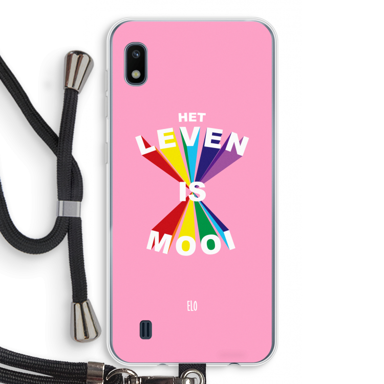 Het Leven Is Mooi: Samsung Galaxy A10 Transparant Hoesje met koord
