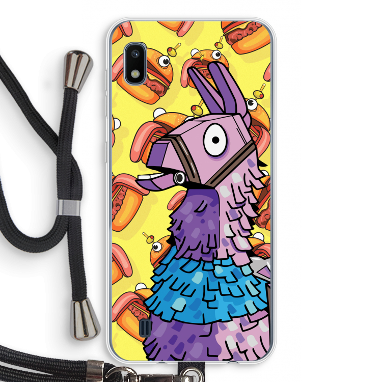 Loot Burger: Samsung Galaxy A10 Transparant Hoesje met koord