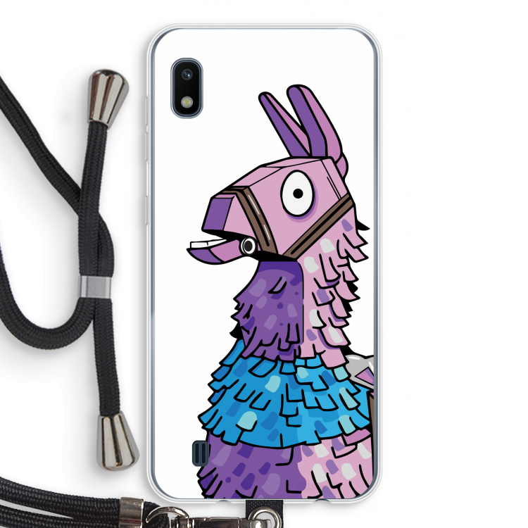 Lama: Samsung Galaxy A10 Transparant Hoesje met koord