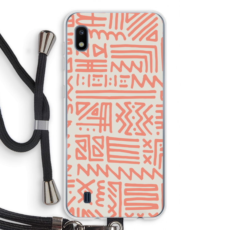 Marrakech Pink: Samsung Galaxy A10 Transparant Hoesje met koord