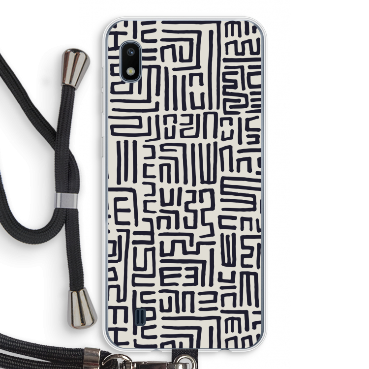 Moroccan Print: Samsung Galaxy A10 Transparant Hoesje met koord