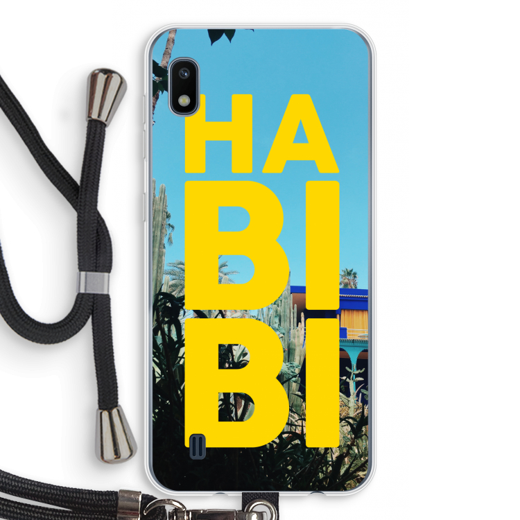 Habibi Majorelle : Samsung Galaxy A10 Transparant Hoesje met koord