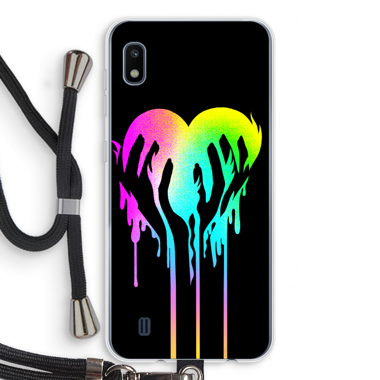 Hold My Heart: Samsung Galaxy A10 Transparant Hoesje met koord