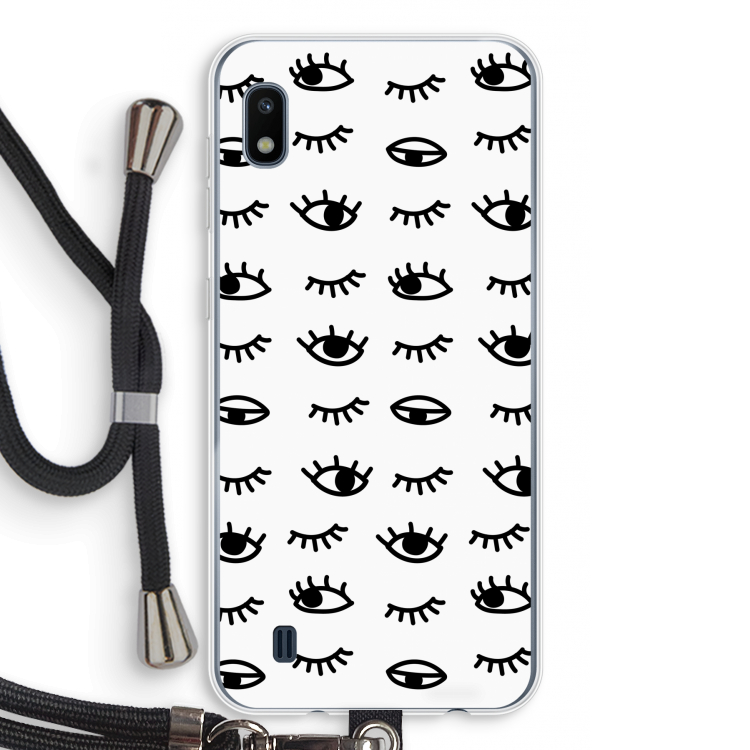 Eye pattern #2: Samsung Galaxy A10 Transparant Hoesje met koord