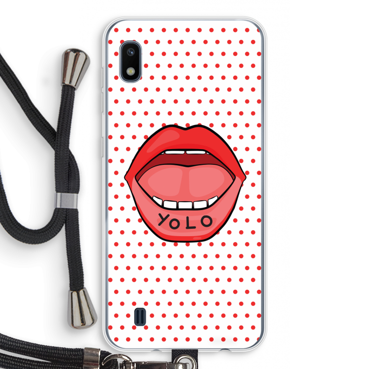 Yolo Denise: Samsung Galaxy A10 Transparant Hoesje met koord