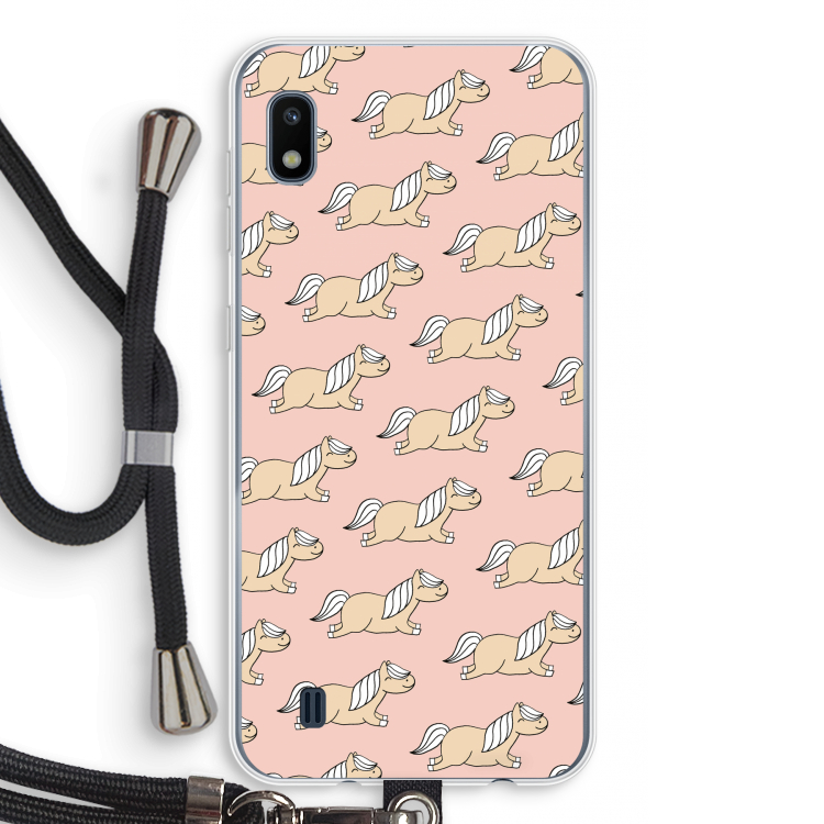 Ponys: Samsung Galaxy A10 Transparant Hoesje met koord