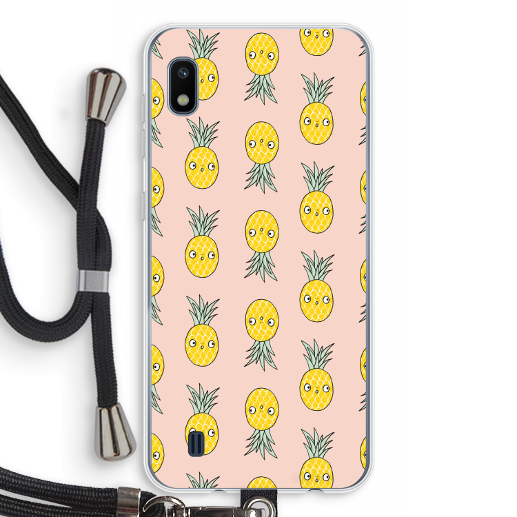 Ananas: Samsung Galaxy A10 Transparant Hoesje met koord