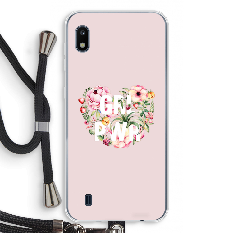 GRL PWR Flower: Samsung Galaxy A10 Transparant Hoesje met koord