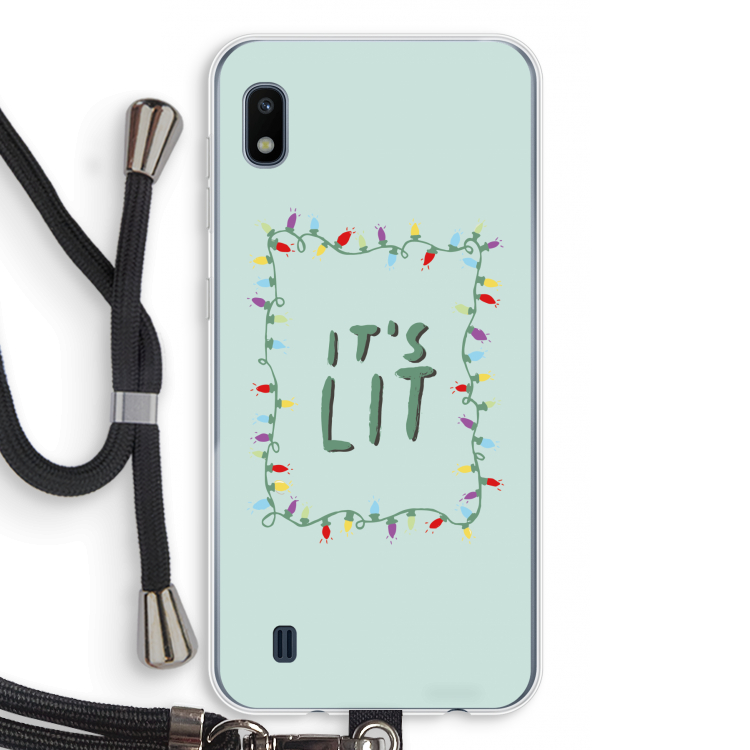 It's Lit: Samsung Galaxy A10 Transparant Hoesje met koord