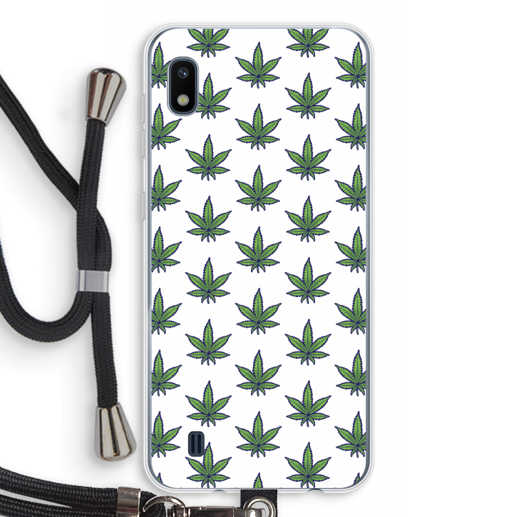 Weed: Samsung Galaxy A10 Transparant Hoesje met koord
