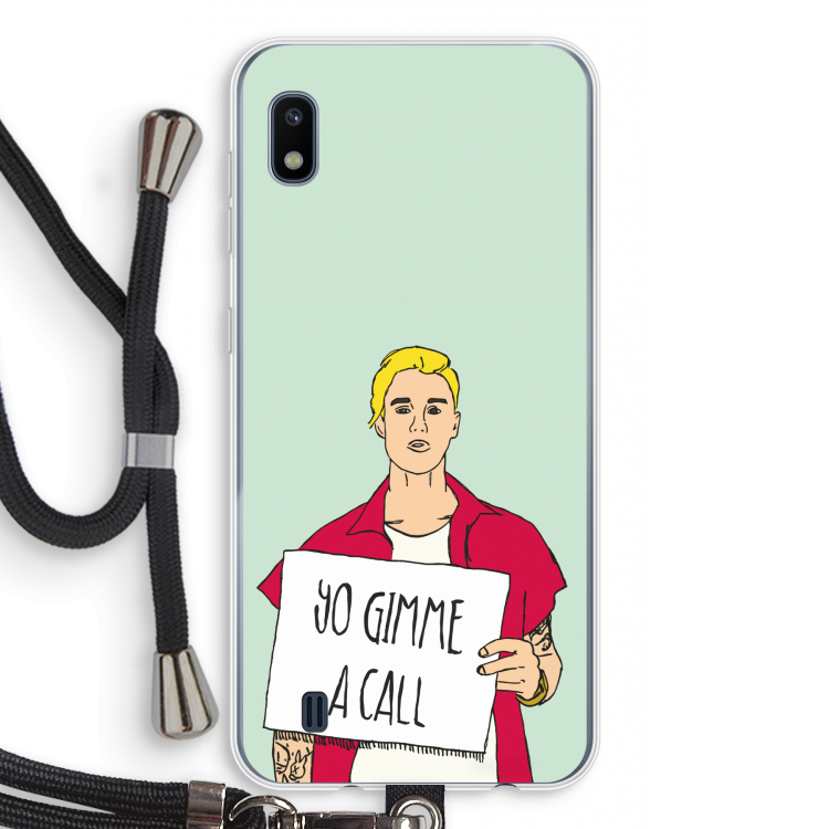 Gimme a call: Samsung Galaxy A10 Transparant Hoesje met koord