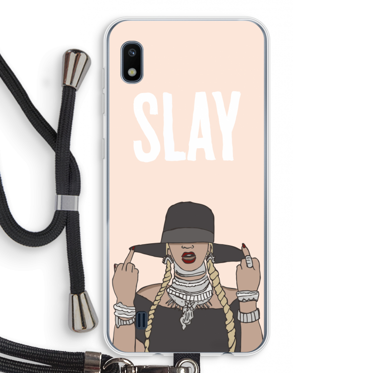 Slay All Day: Samsung Galaxy A10 Transparant Hoesje met koord