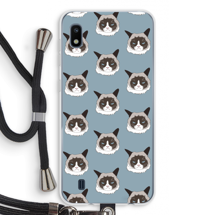 It's a Purrr Case: Samsung Galaxy A10 Transparant Hoesje met koord