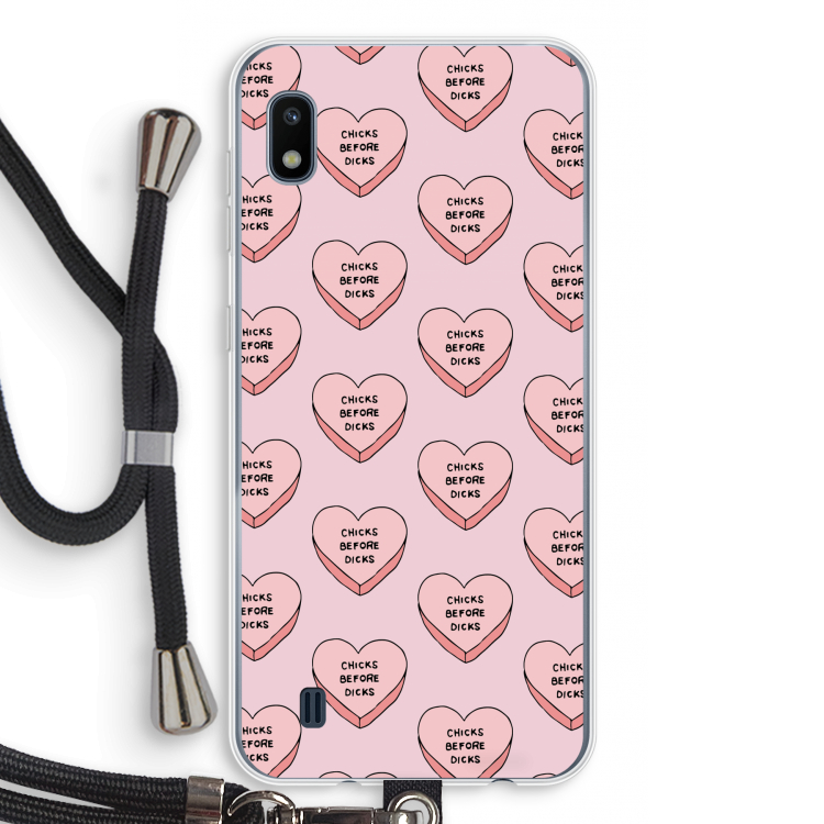 Chicks before dicks: Samsung Galaxy A10 Transparant Hoesje met koord