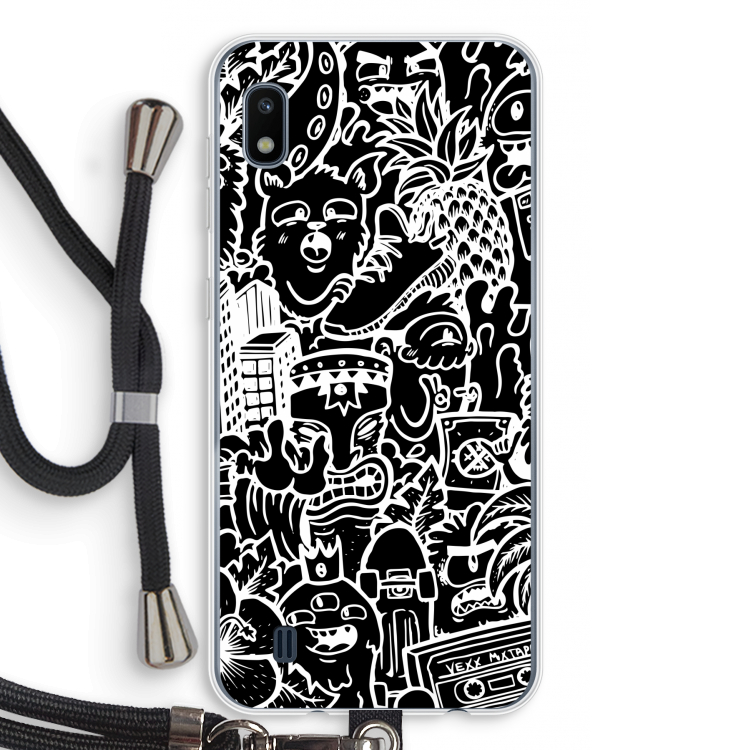 Vexx Black Mixtape: Samsung Galaxy A10 Transparant Hoesje met koord