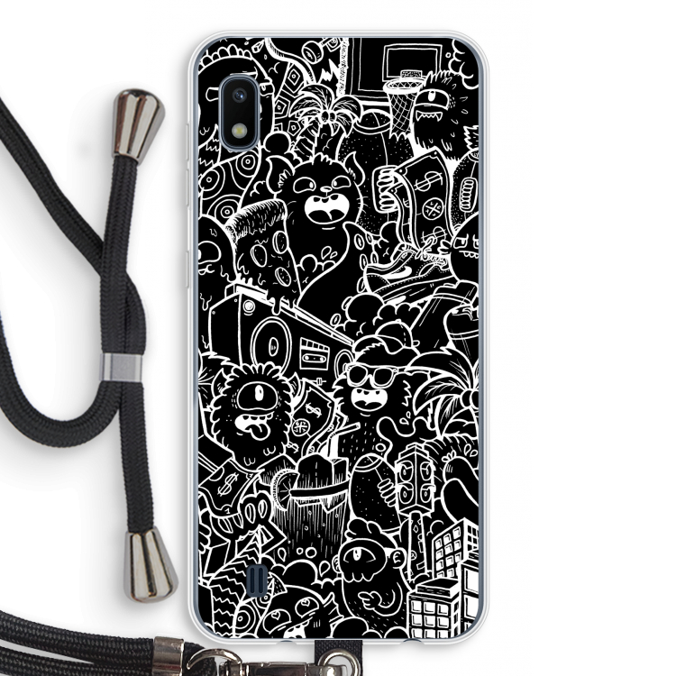 Vexx Black City : Samsung Galaxy A10 Transparant Hoesje met koord