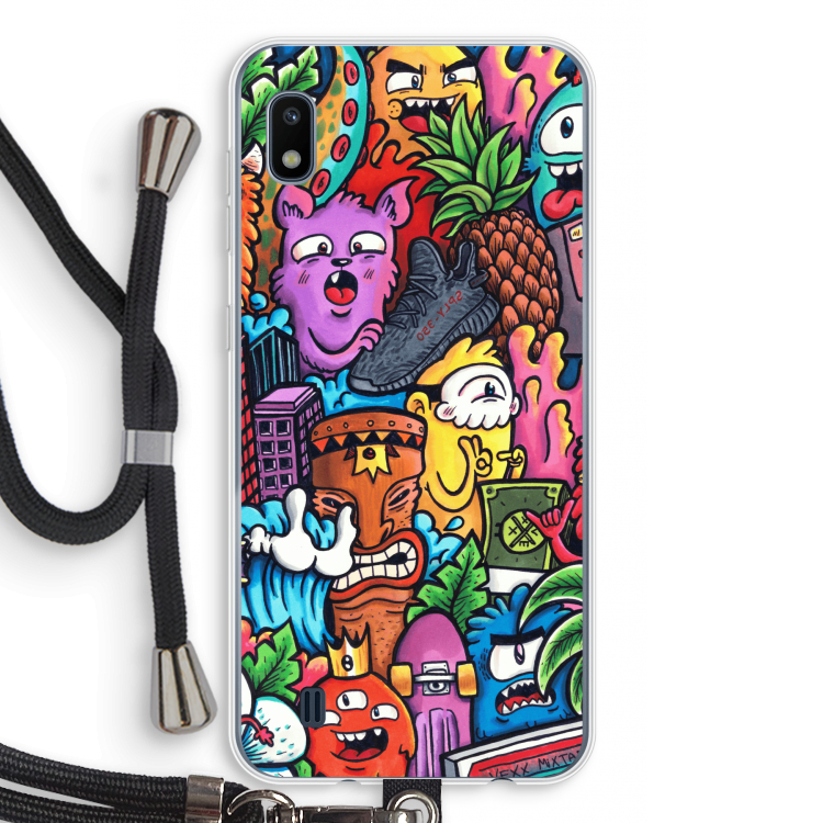 Vexx Mixtape: Samsung Galaxy A10 Transparant Hoesje met koord