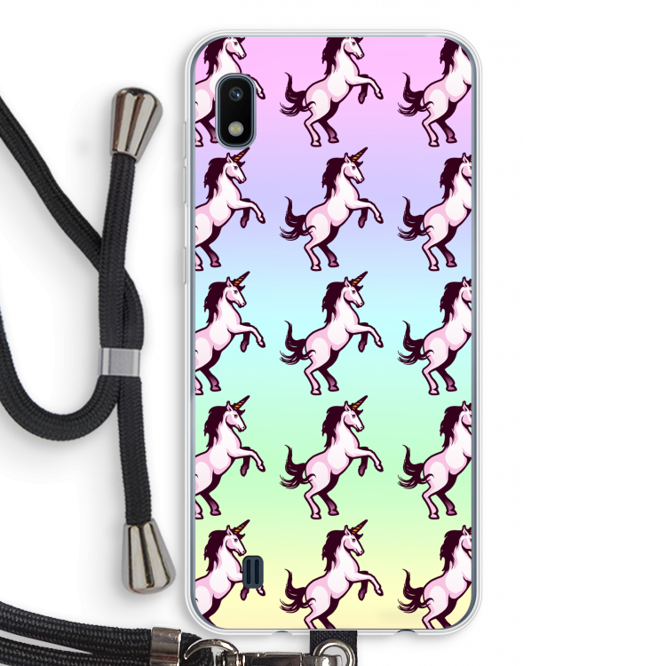 Musketon Unicorn: Samsung Galaxy A10 Transparant Hoesje met koord