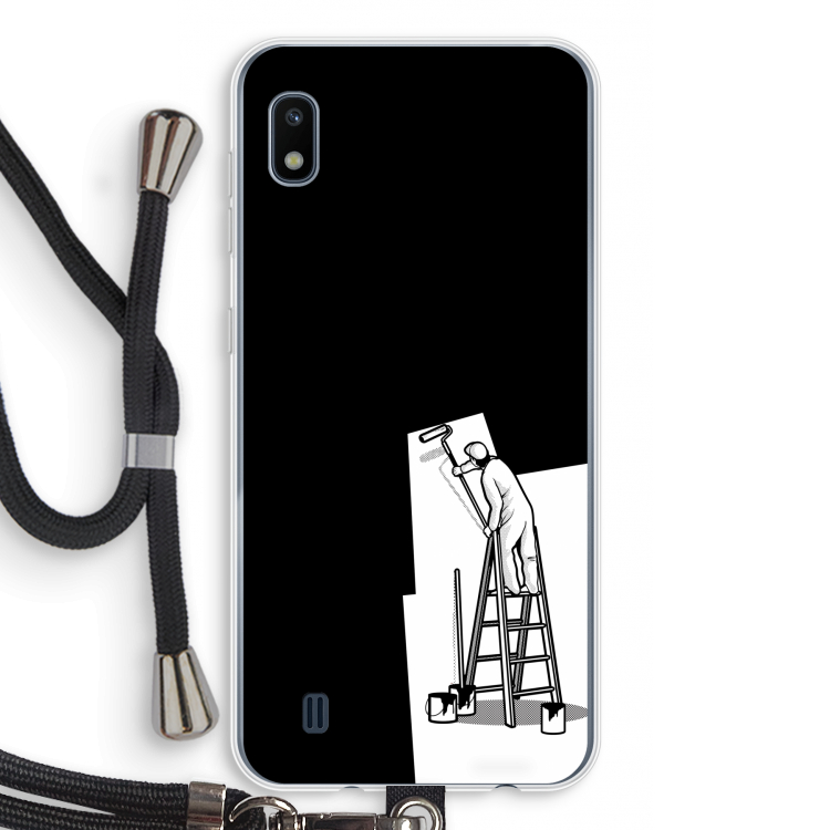 Musketon Painter: Samsung Galaxy A10 Transparant Hoesje met koord