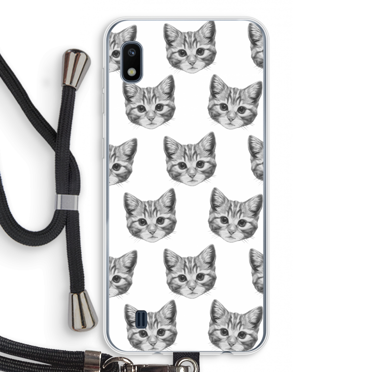 Kitten: Samsung Galaxy A10 Transparant Hoesje met koord