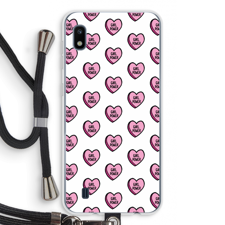GIRL POWER: Samsung Galaxy A10 Transparant Hoesje met koord