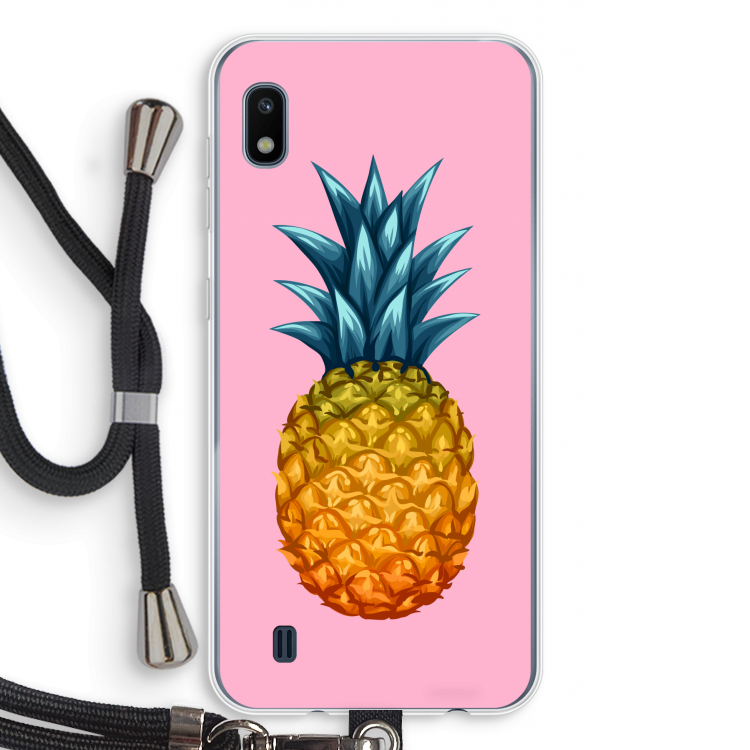 Grote ananas: Samsung Galaxy A10 Transparant Hoesje met koord