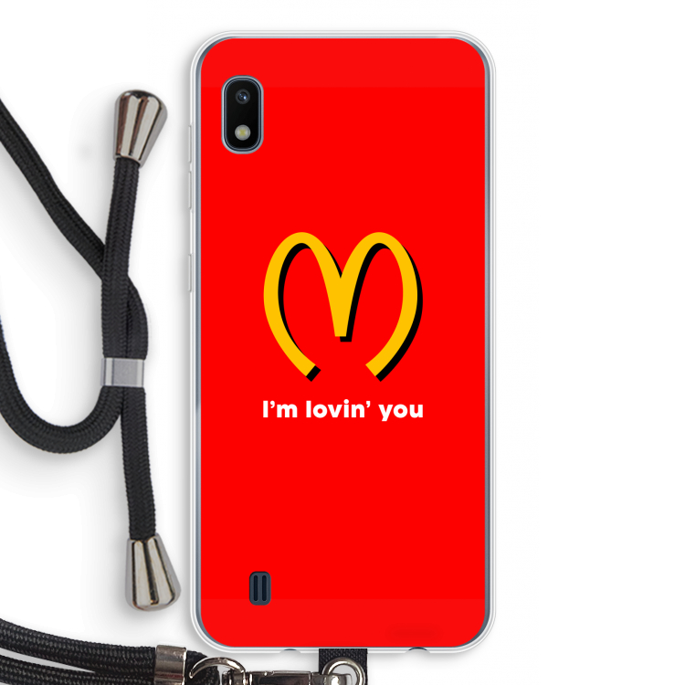 I'm lovin' you: Samsung Galaxy A10 Transparant Hoesje met koord