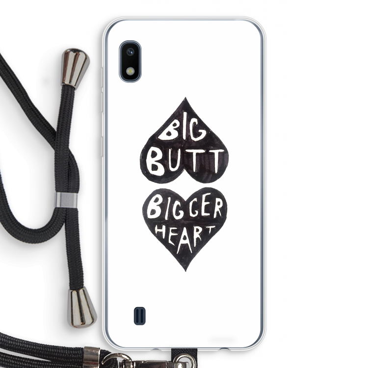 Big butt bigger heart: Samsung Galaxy A10 Transparant Hoesje met koord