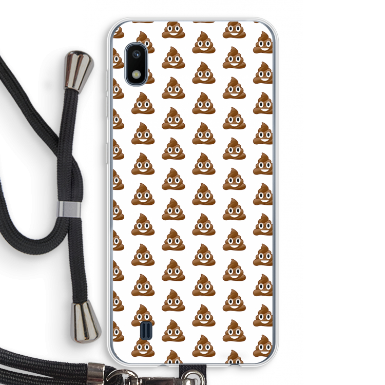 Poop emoji: Samsung Galaxy A10 Transparant Hoesje met koord