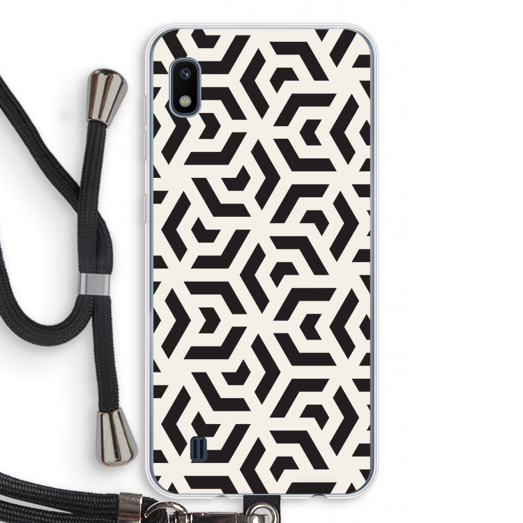 Crazy pattern: Samsung Galaxy A10 Transparant Hoesje met koord