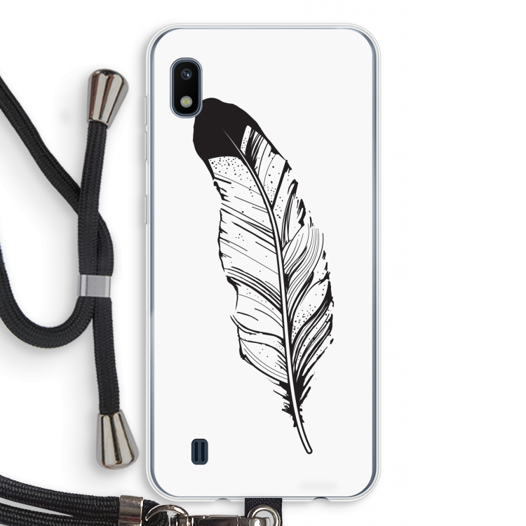 Pluim: Samsung Galaxy A10 Transparant Hoesje met koord