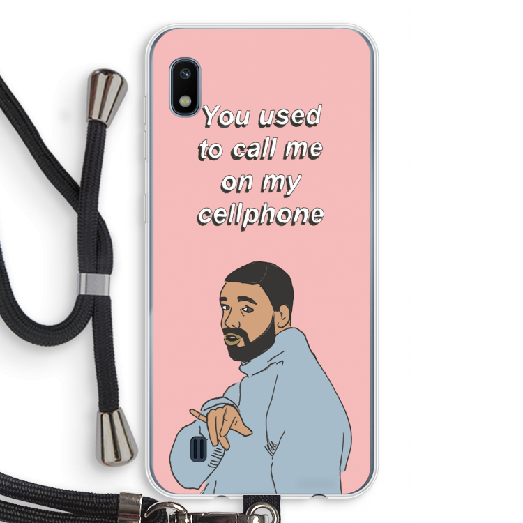 Hotline bling: Samsung Galaxy A10 Transparant Hoesje met koord
